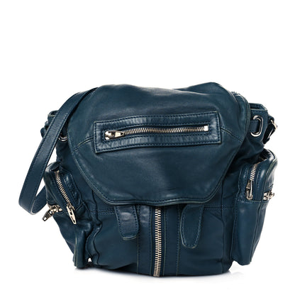 Alexander Wang Lambskin Mini Marti Backpack Petrol Rhodium Hardware 4 of 19