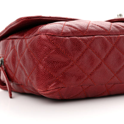 Chanel Iridescent Caviar Quilted Large Chic Flap Red 9 of 14