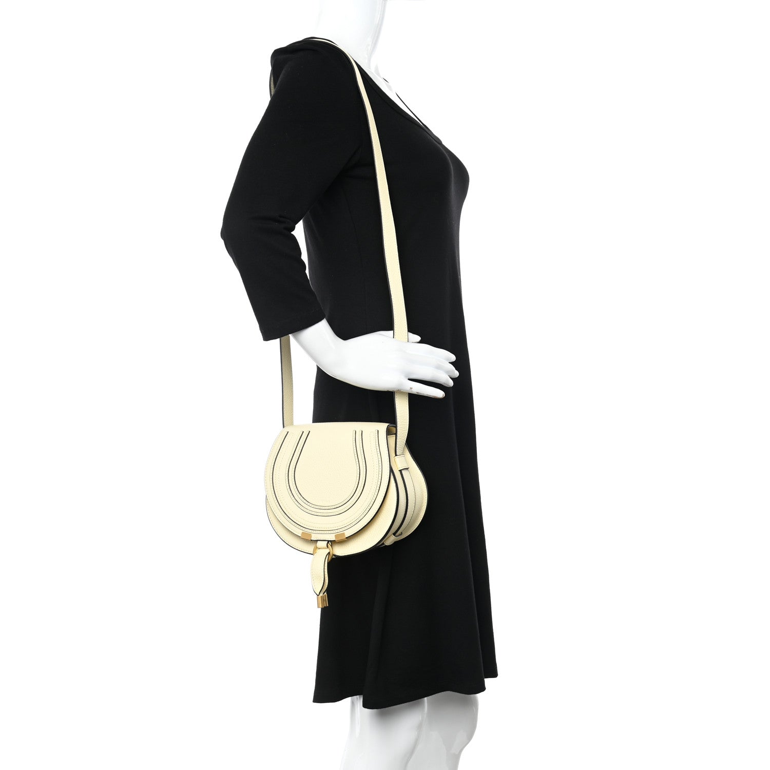 Chloe Calfskin Mini Marcie Round Crossbody Bag Sunlight 2 of 9