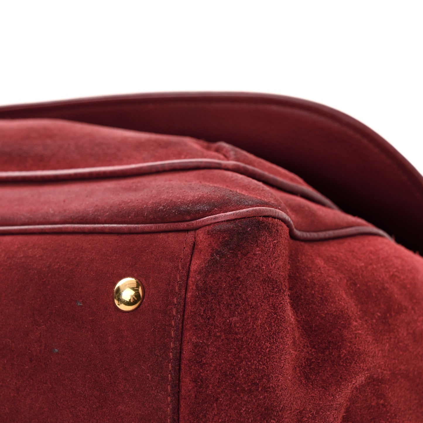 Suede Medium 1973 Top Handle Satchel Red