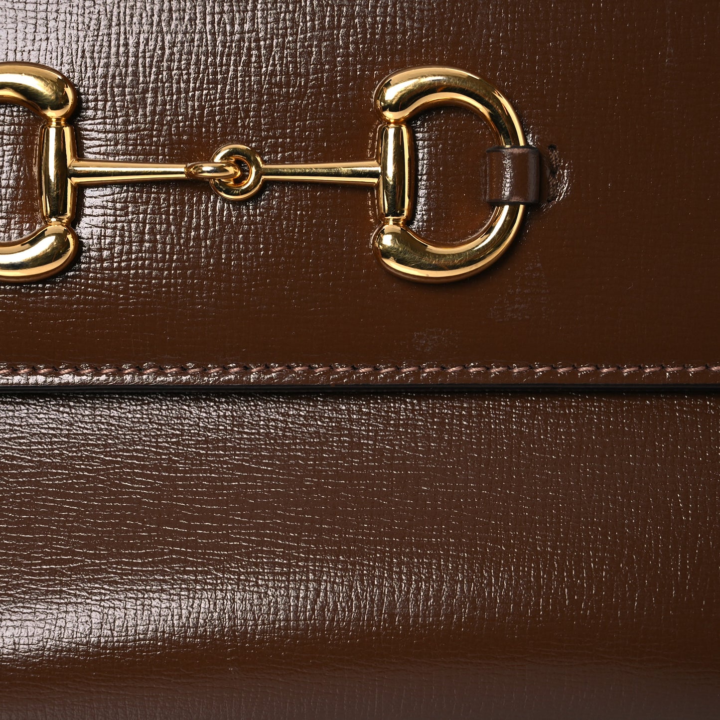 Azalea Calfskin Small Horsebit 1955 Shoulder Bag Brown Sugar