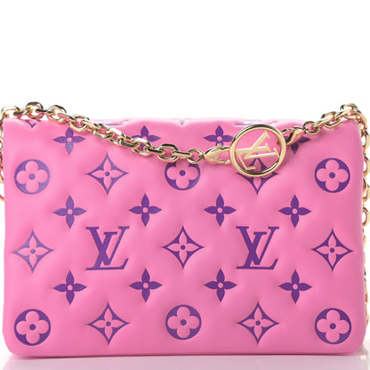 Louis Vuitton Lambskin Embossed Monogram Vuittamins Pochette Coussin Rose Violet 7 of 10