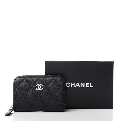 Chanel Caviar Quilted Zip Coin Purse Black 8 of 8
