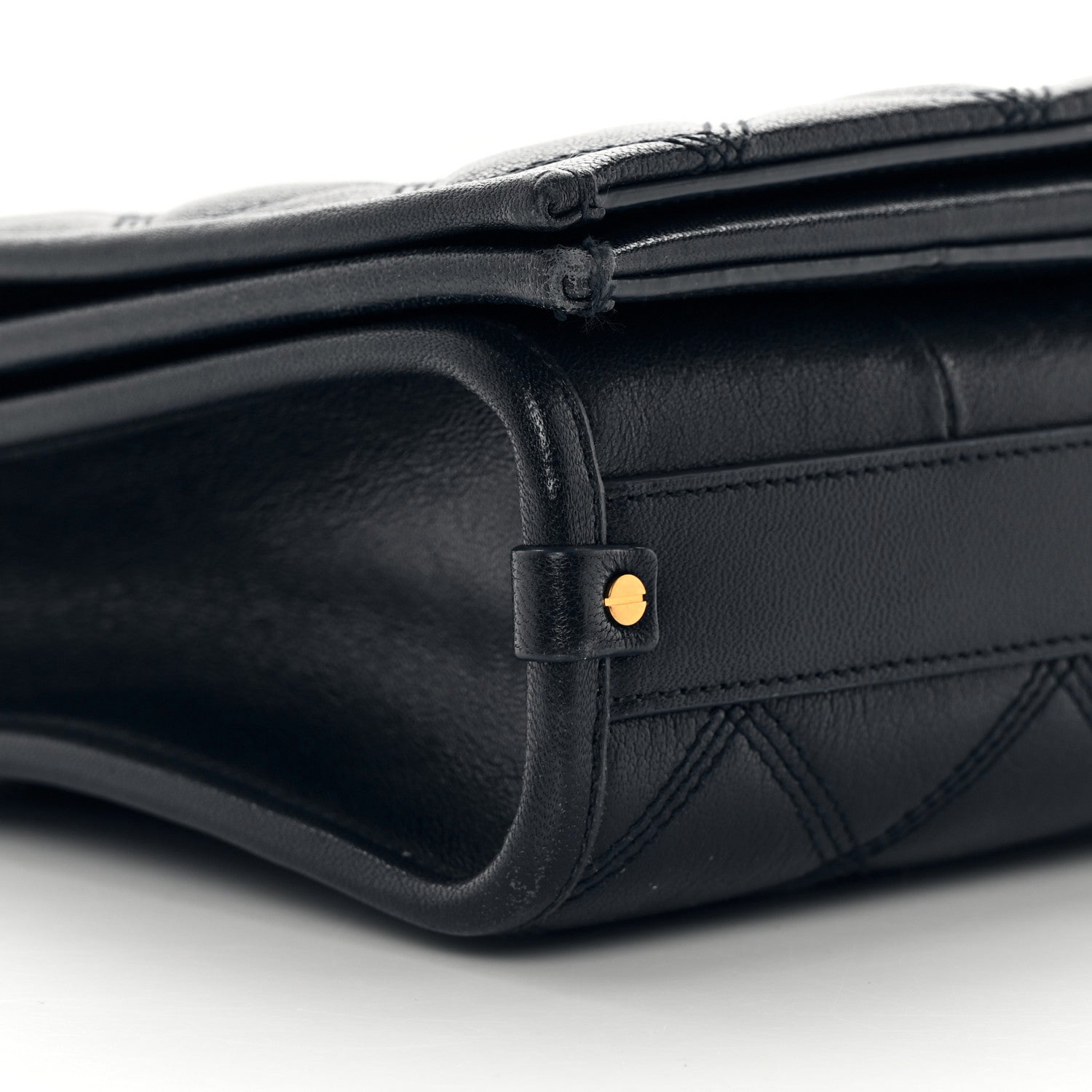Saint Laurent Lambskin Quilted Mini Becky Chain Bag Navy 9 of 14