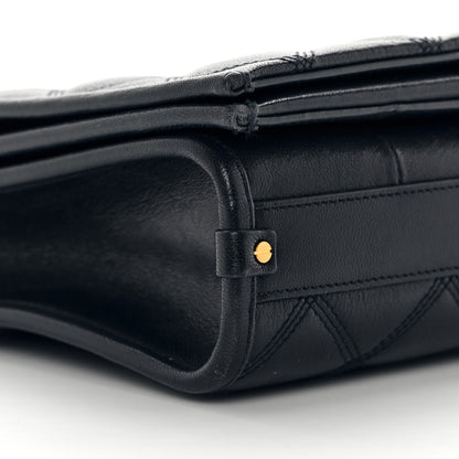 Saint Laurent Lambskin Quilted Mini Becky Chain Bag Navy 9 of 14