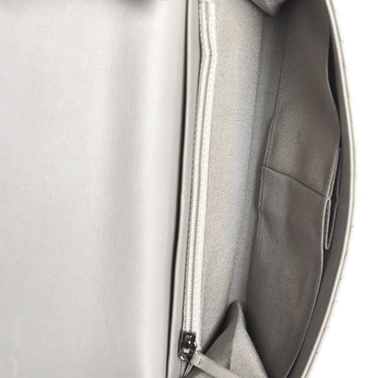 Chanel Calfskin Chevron Quilted Boy Wallet On Removable Chain WOC Grey 6 of 11
