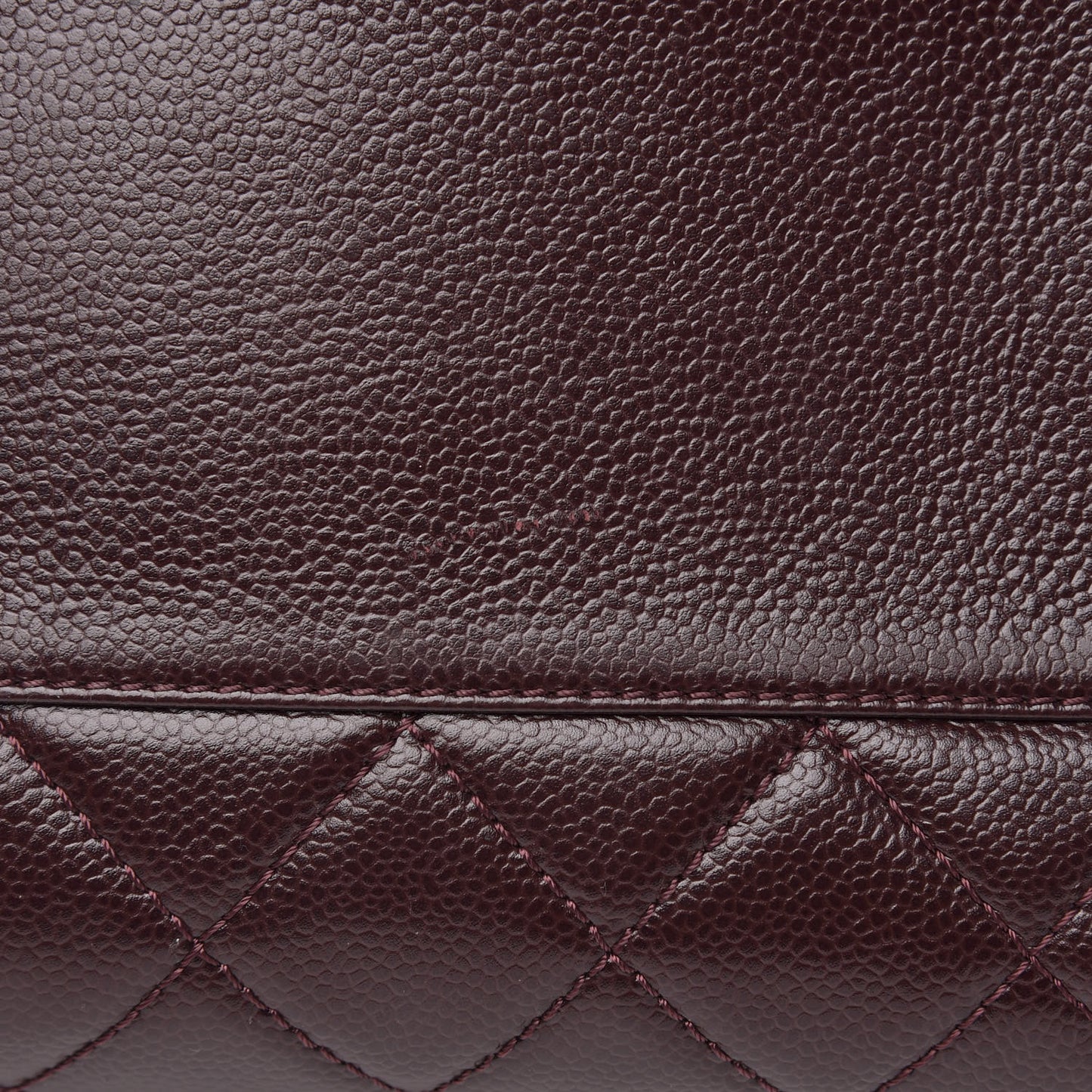 Caviar Quilted CC Timeless Bowler Burgundy