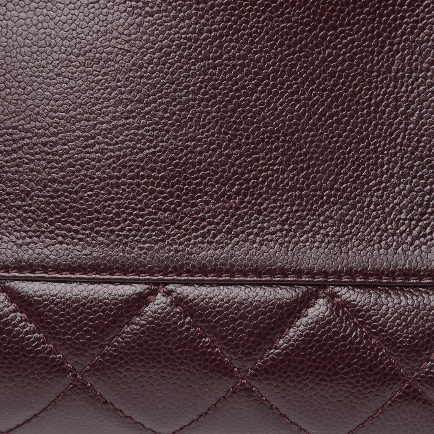 Chanel Caviar Quilted CC Timeless Bowler Burgundy 9 of 12