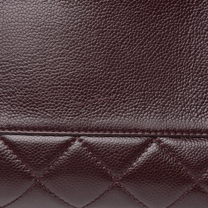 Chanel Caviar Quilted CC Timeless Bowler Burgundy 9 of 12