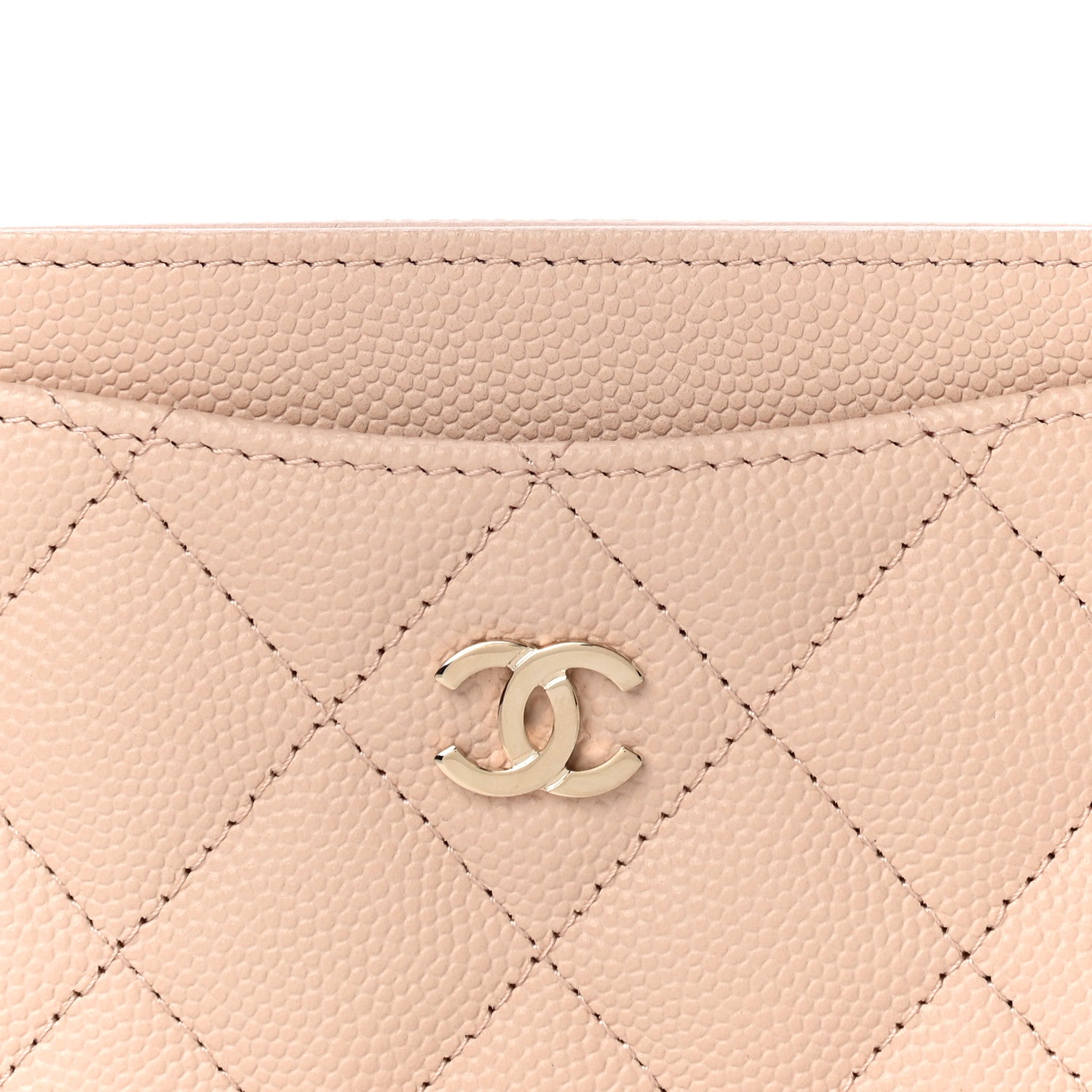 Chanel Caviar Quilted Card Holder Light Beige 9 of 12