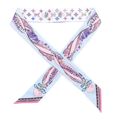 Louis Vuitton Silk Monogram Romance BB Bandeau Light Blue 1 of 3