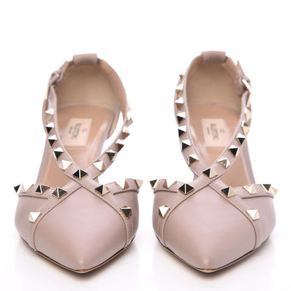 Valentino Garavani Nappa Rockstud Cross Strap D'Orsay 55mm Pumps 38.5 Poudre 2 of 10