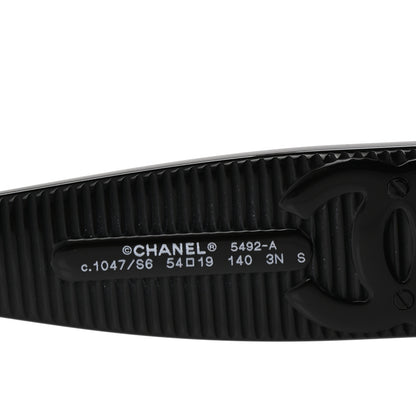 Chanel Acetate Butterfly Large CC Sunglasses 5492-A Black 5 of 8