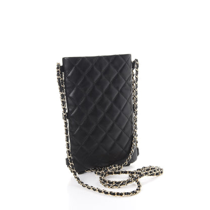 Chanel Lambskin Quilted CC Clutch With Chain Black 4 of 9