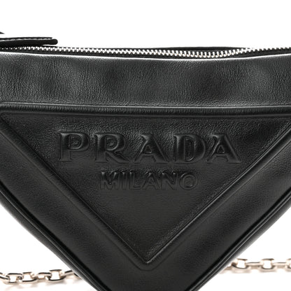 Prada Grace Lux Triangle Logo Embossed Mini Triangle Bag Black 8 of 11