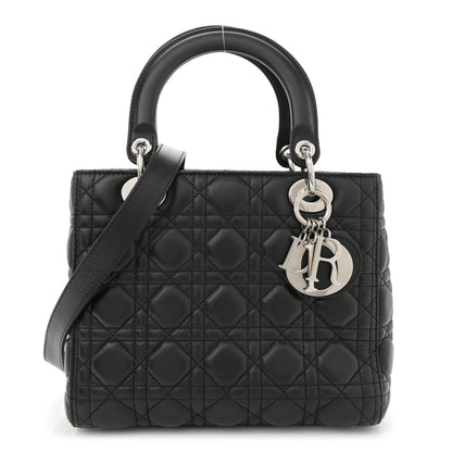 Christian Dior Lambskin Cannage Medium Lady Dior Black 1 of 10