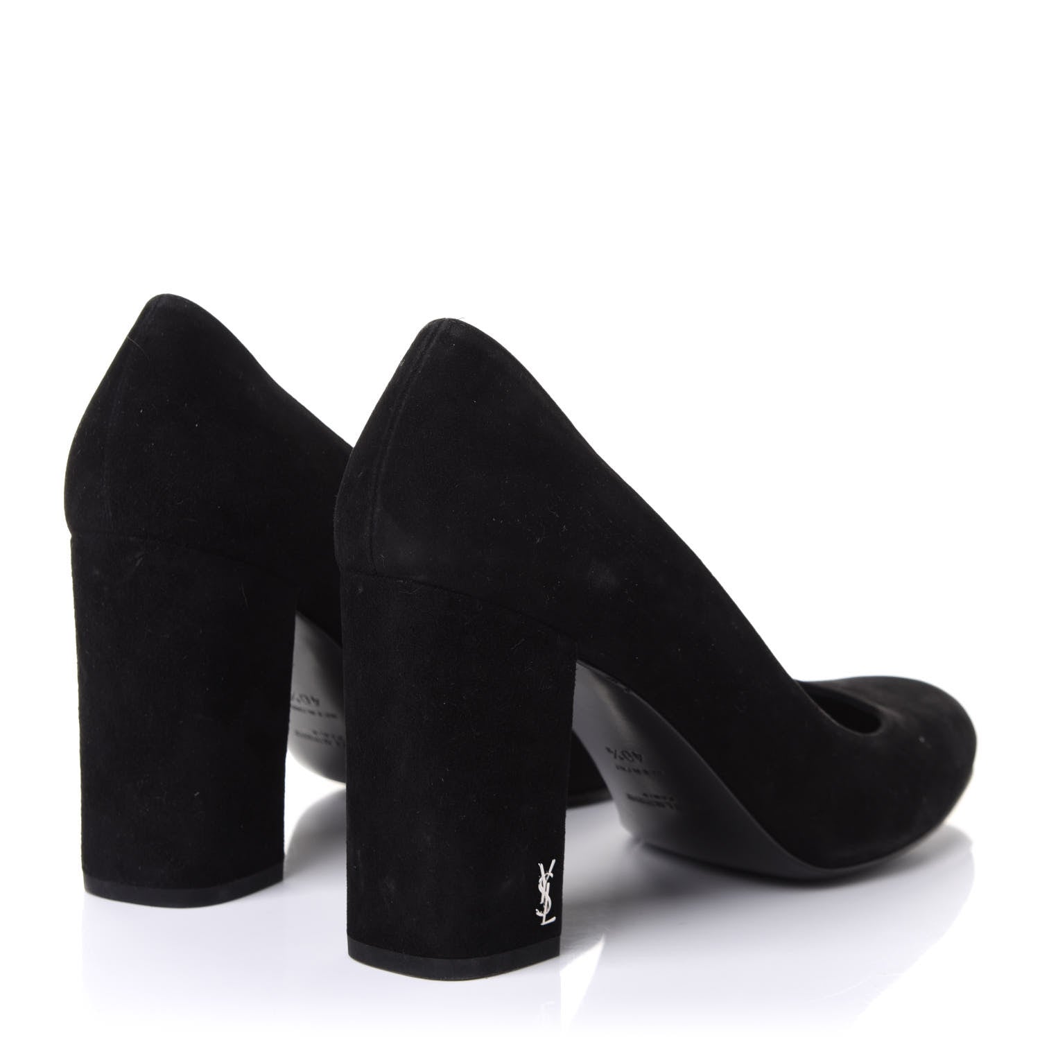 Saint Laurent Kid Scamosciato Babies 90 Pumps 40.5 Black 4 of 9