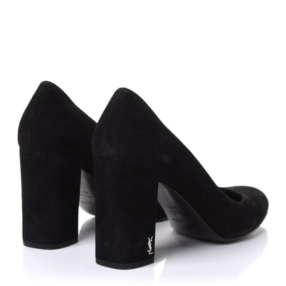 Saint Laurent Kid Scamosciato Babies 90 Pumps 40.5 Black 4 of 9
