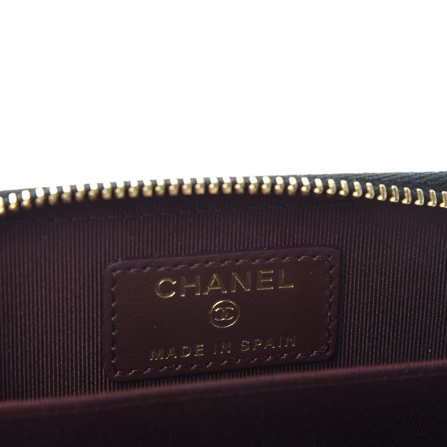 Caviar Quilted Zip Coin Purse Black