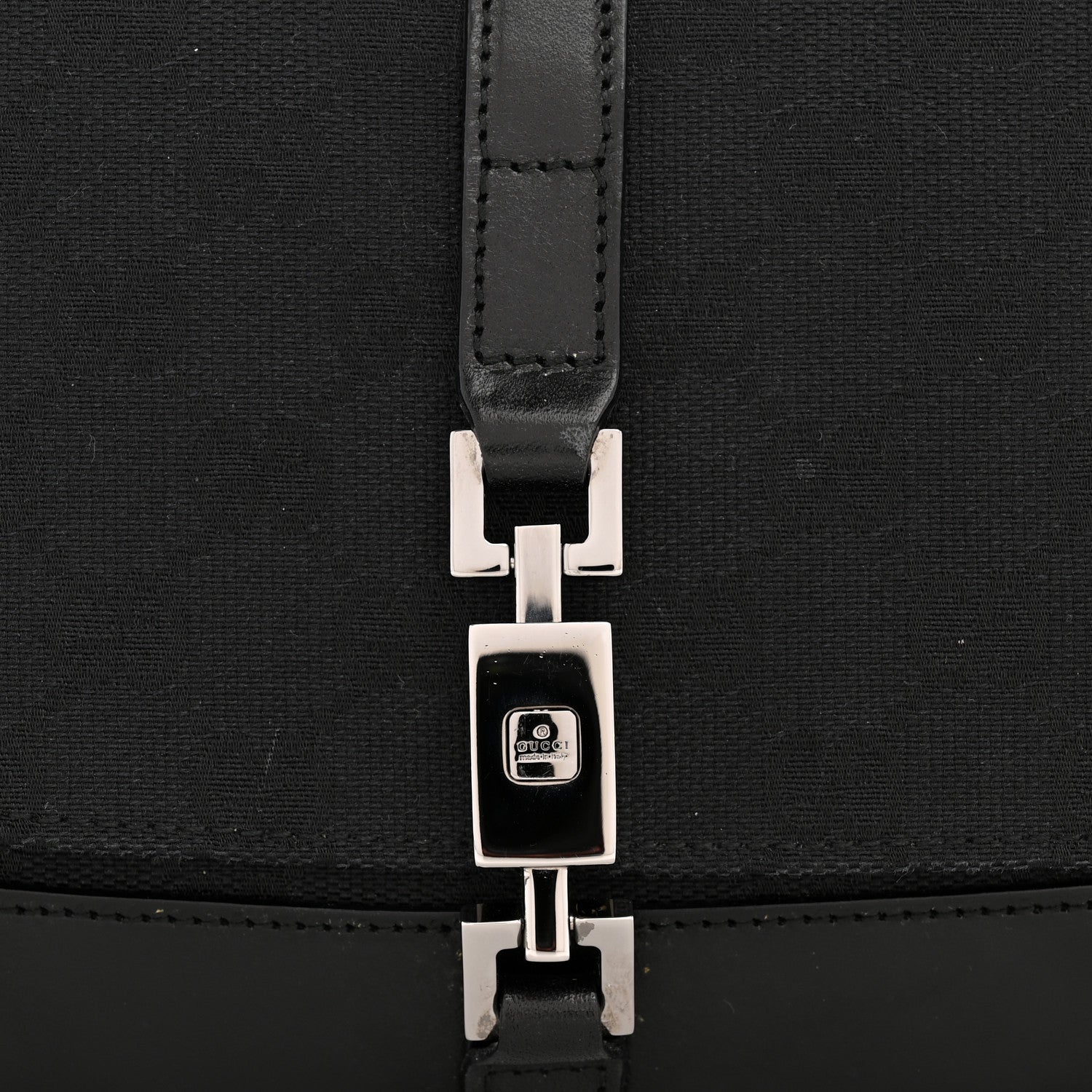 Gucci Monogram Calfskin Small Jackie O Hobo Black 12 of 13