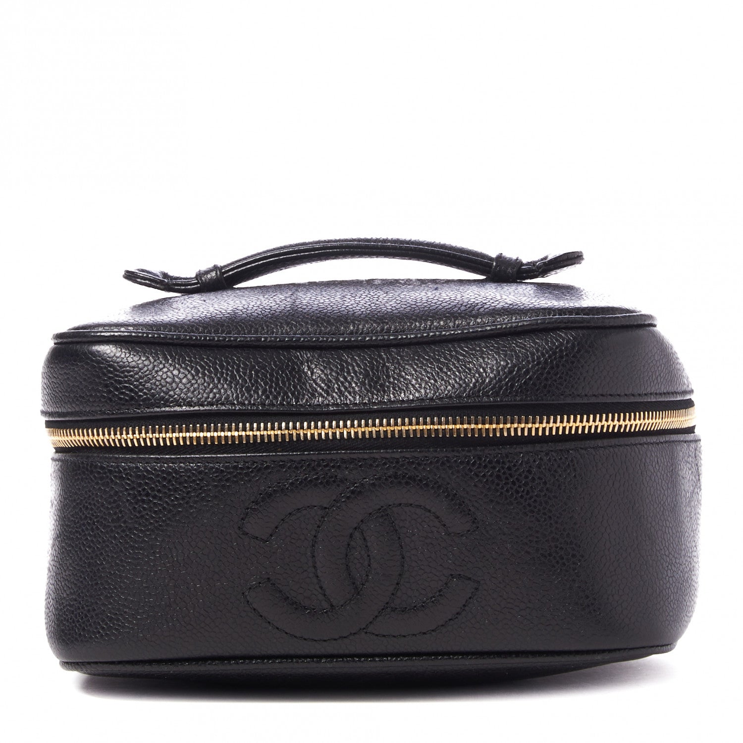 Chanel Caviar Vanity Cosmetic Case Black 1 of 10