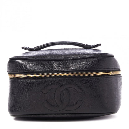 Chanel Caviar Vanity Cosmetic Case Black 1 of 10