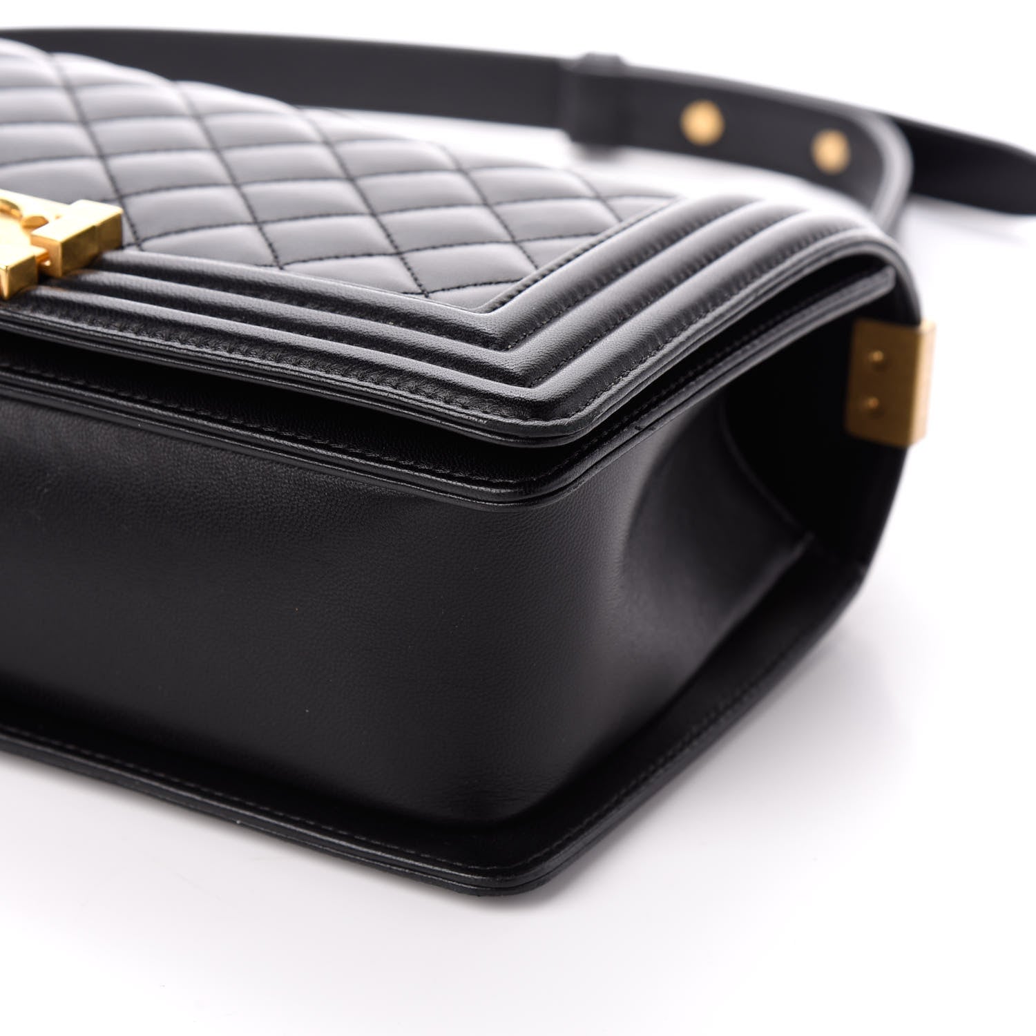 Chanel Lambskin Quilted Medium Boy Flap Black 9 of 9