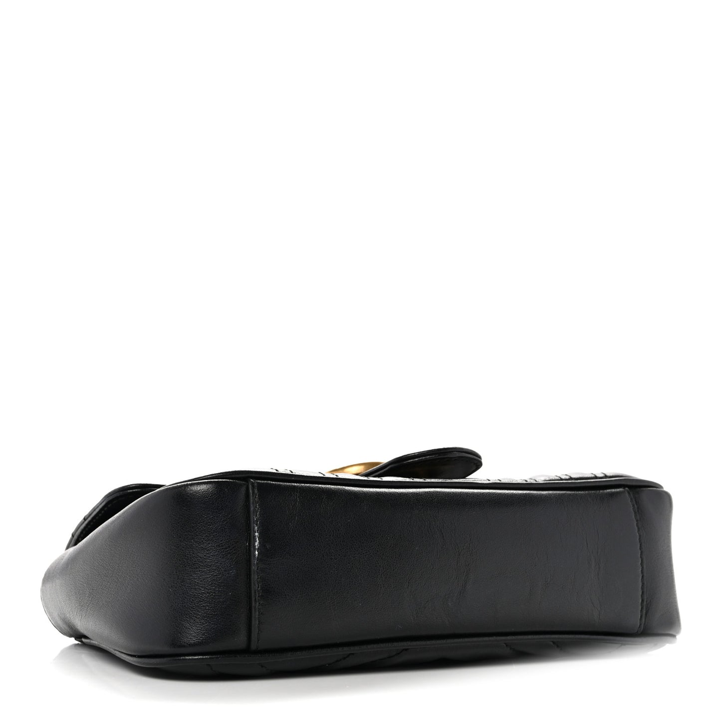 Calfskin Matelasse Mini GG Marmont Shoulder Bag Black