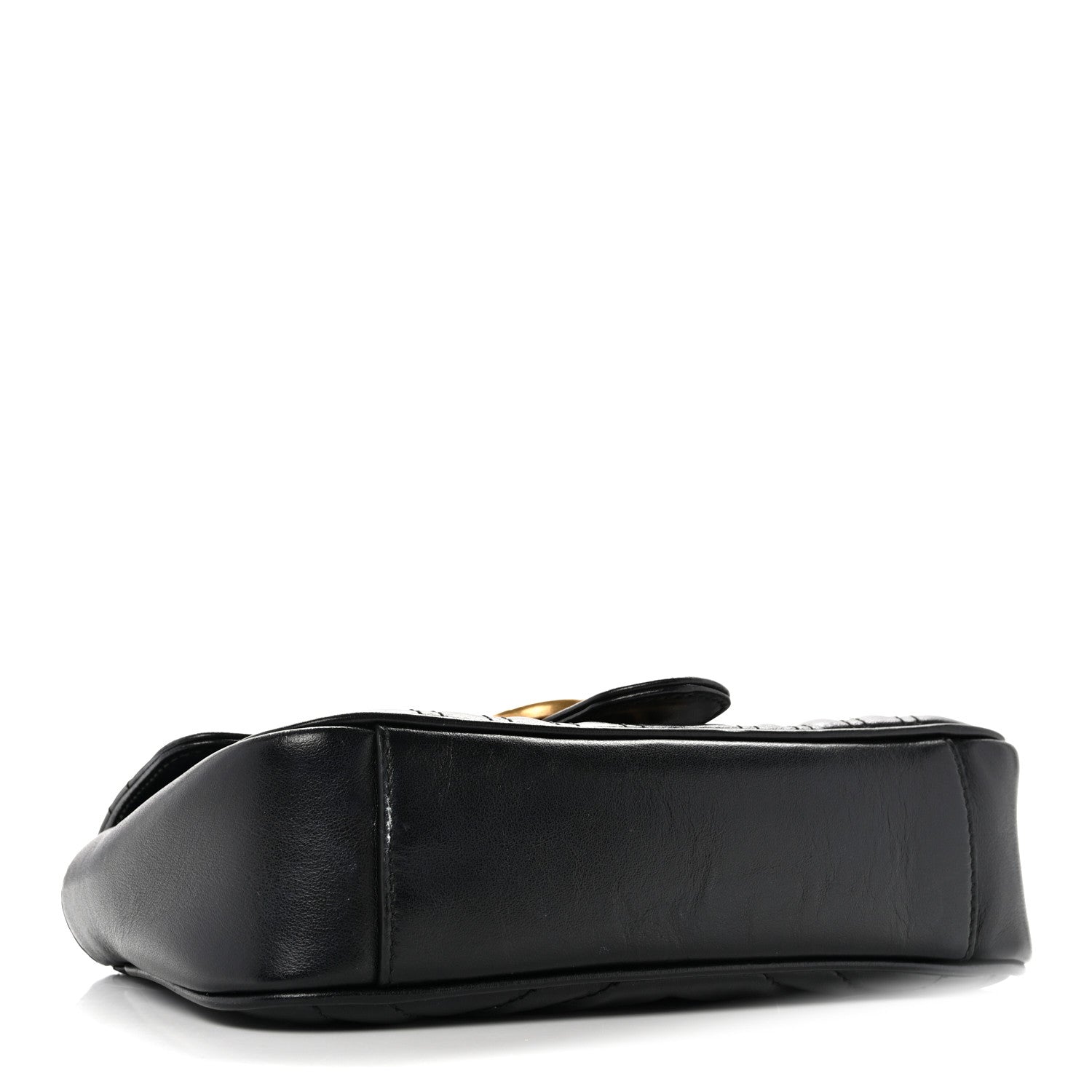 Gucci Calfskin Matelasse Mini GG Marmont Shoulder Bag Black 4 of 15