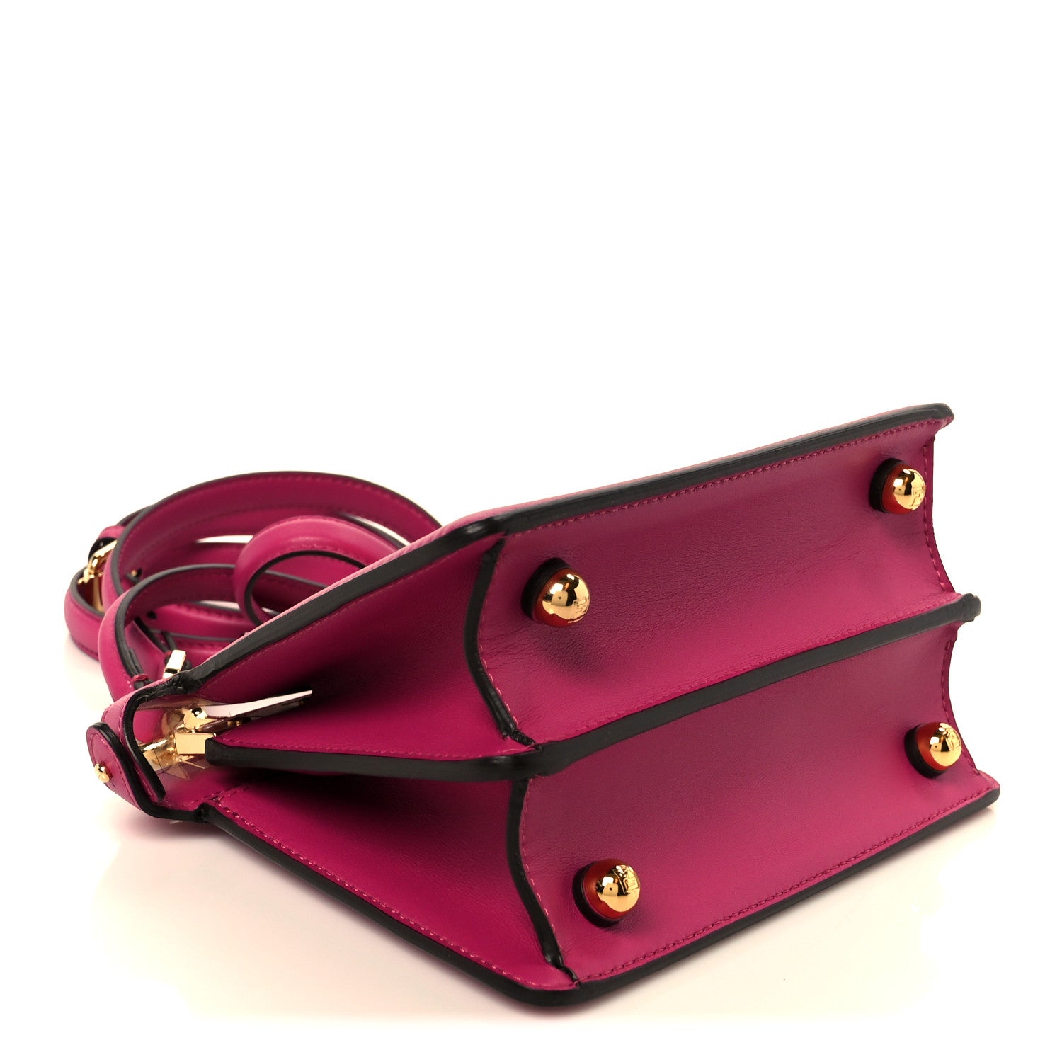 Fendi Shiny Nappa Petite Peekaboo I SEE U Satchel Ciclamino Pilar 4 of 10
