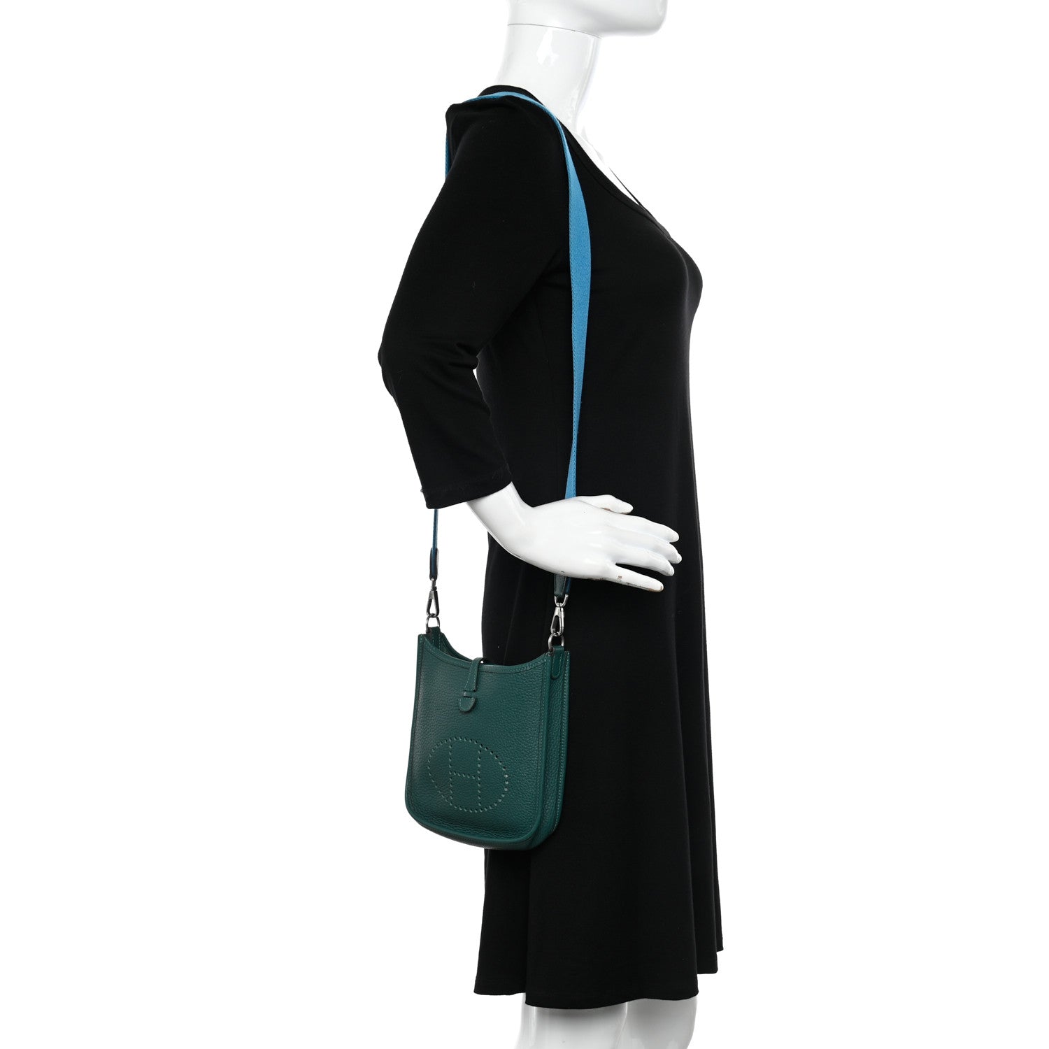 Hermes Taurillon Clemence Evelyne TPM Malachite Bleu Izmir 2 of 11