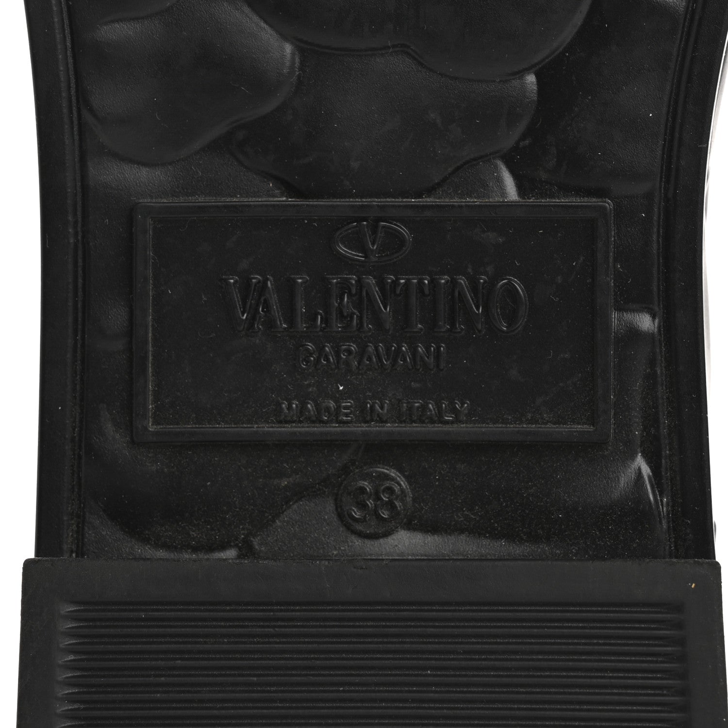 Valentino Garavani Rubber Atelier 03 Rose Edition 25/40mm Platform Slide Sandals 38 Black 7 of 12