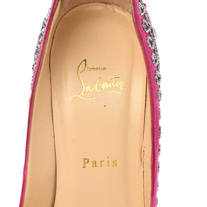 Christian Louboutin Crystal Suede Bollywoody 150 Pumps 40 Hot Pink 7 of 12
