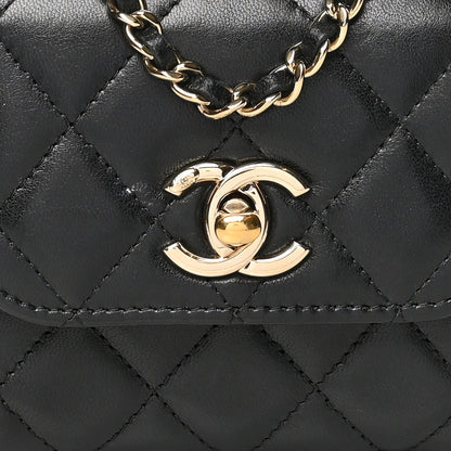 Chanel Lambskin Quilted Mini Trendy CC Chain Wallet Black 8 of 13