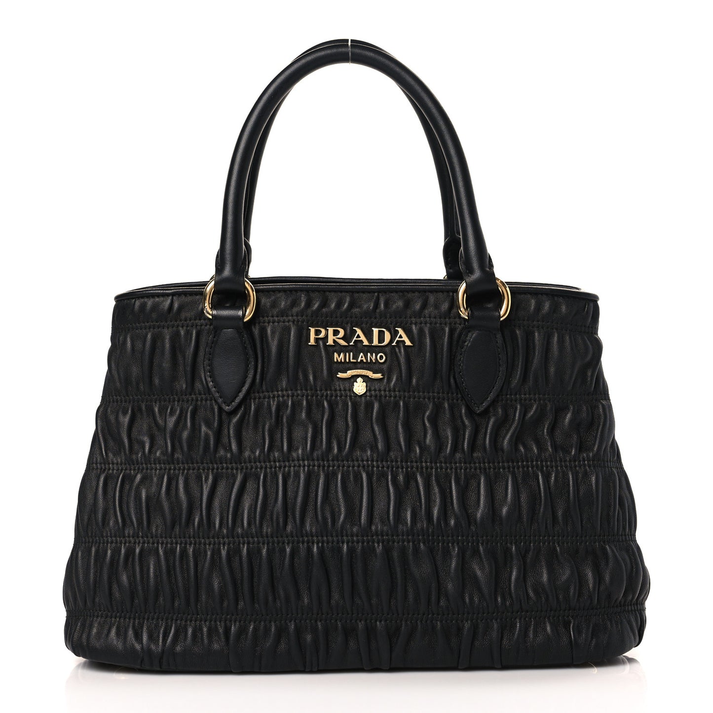 Nappa Gaufre Tote Black