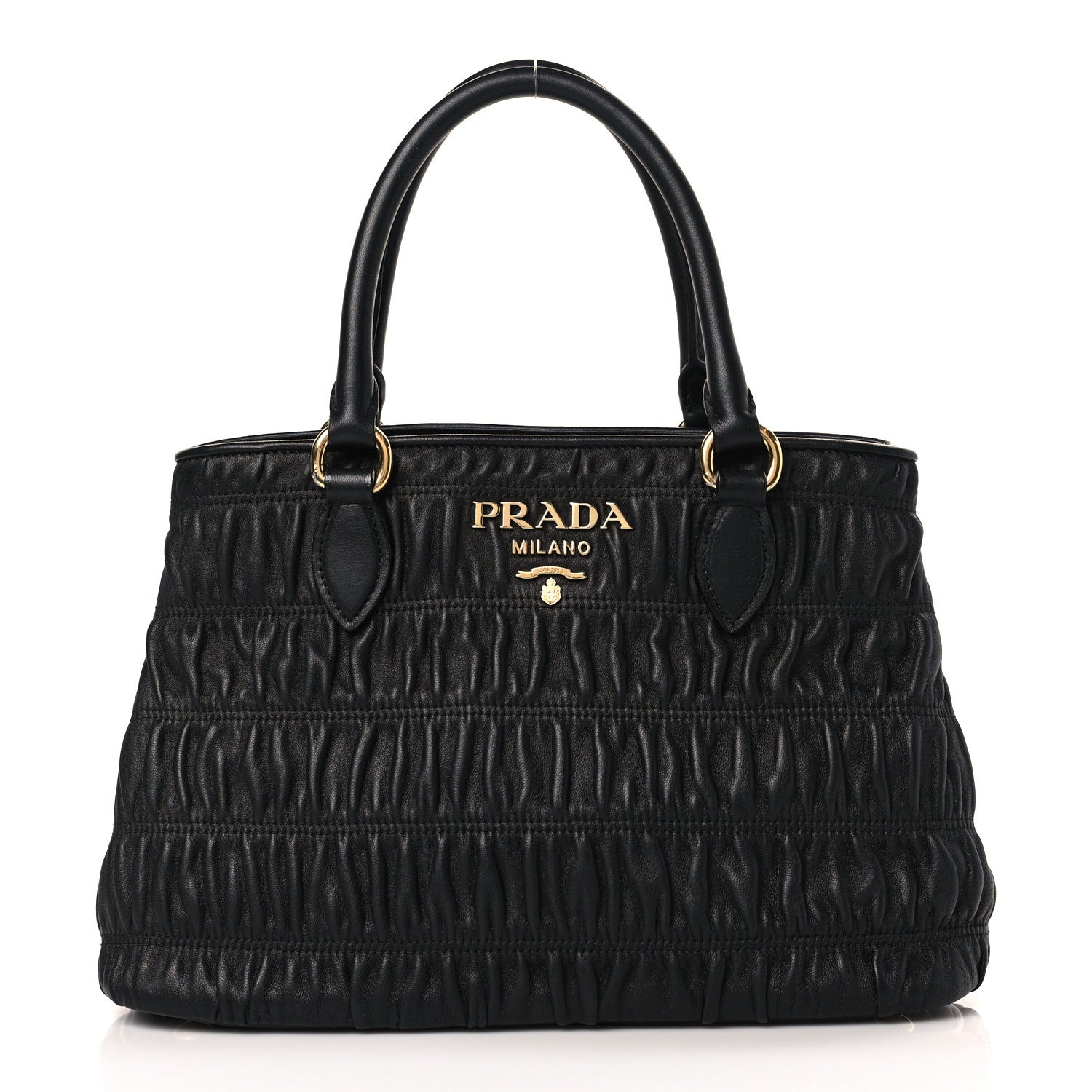Prada Nappa Gaufre Tote Black 1 of 8