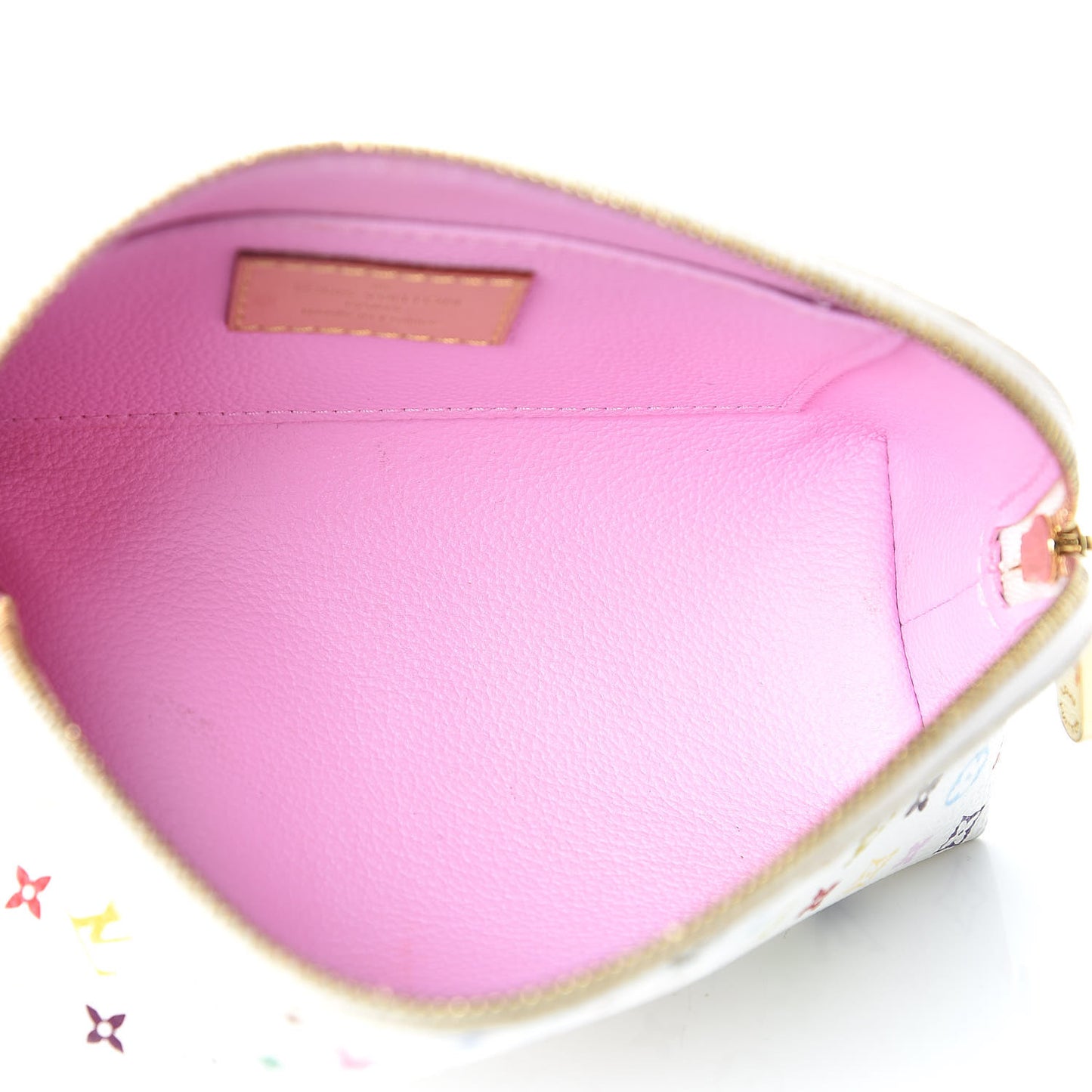 Monogram Multicolor Cosmetic Pouch White Litchi