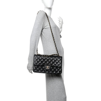 Chanel Caviar Quilted Jumbo Double Flap Black 2 of 11