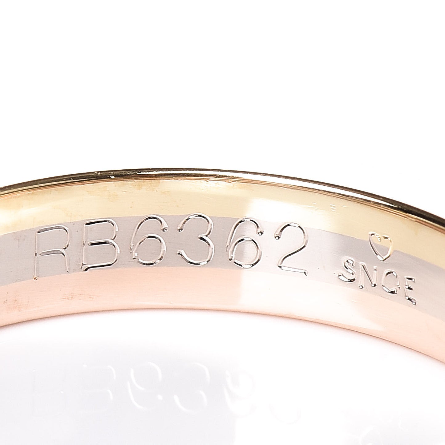 18K Pink White Yellow Gold 3.5mm Vendome Louis Cartier Wedding Band Ring 48 4.5