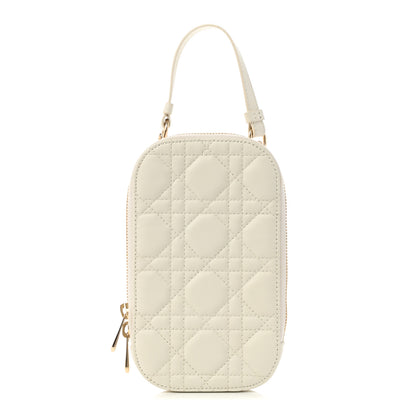 Christian Dior Lambskin Cannage Lady Dior Phone Holder Latte 1 of 9
