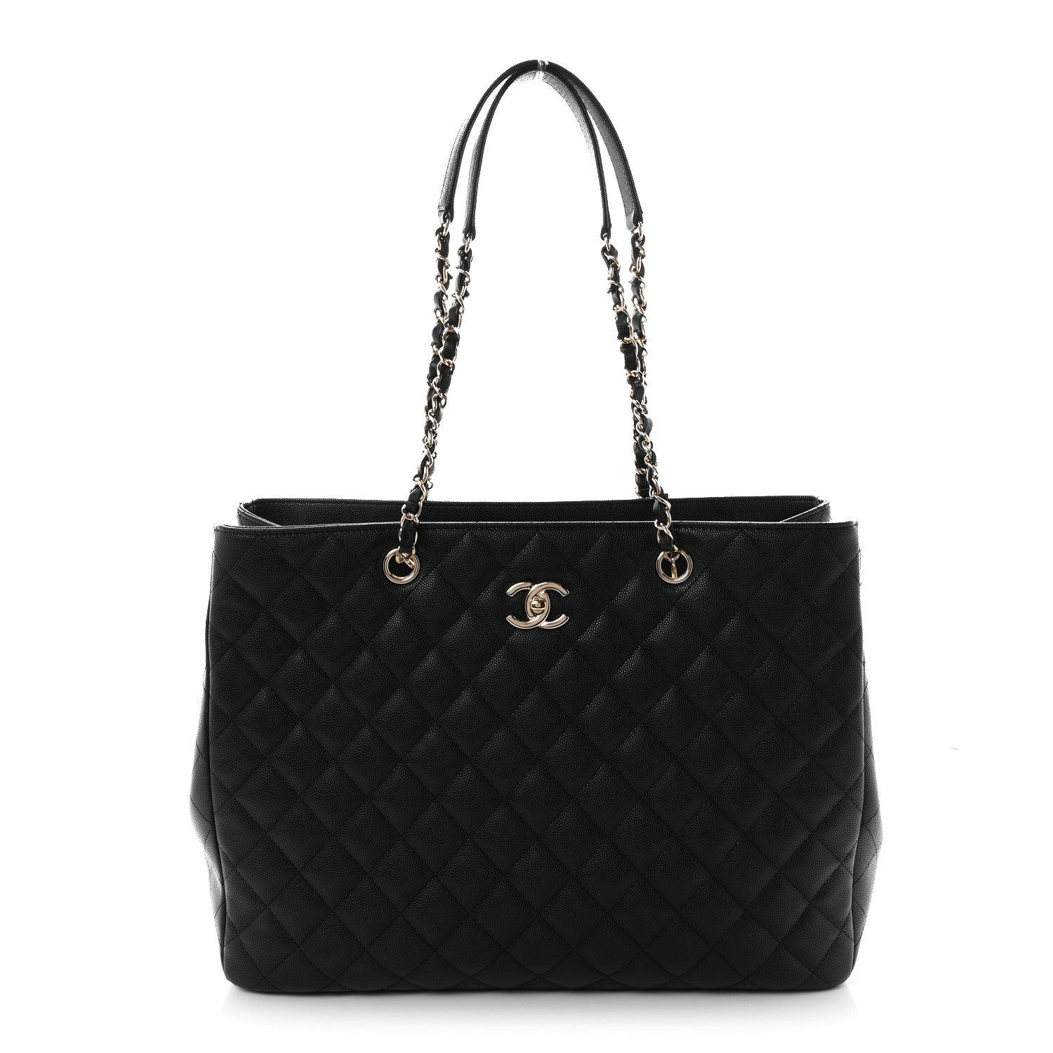 Chanel Caviar Quilted Small Shopping Tote Black 1 of 9