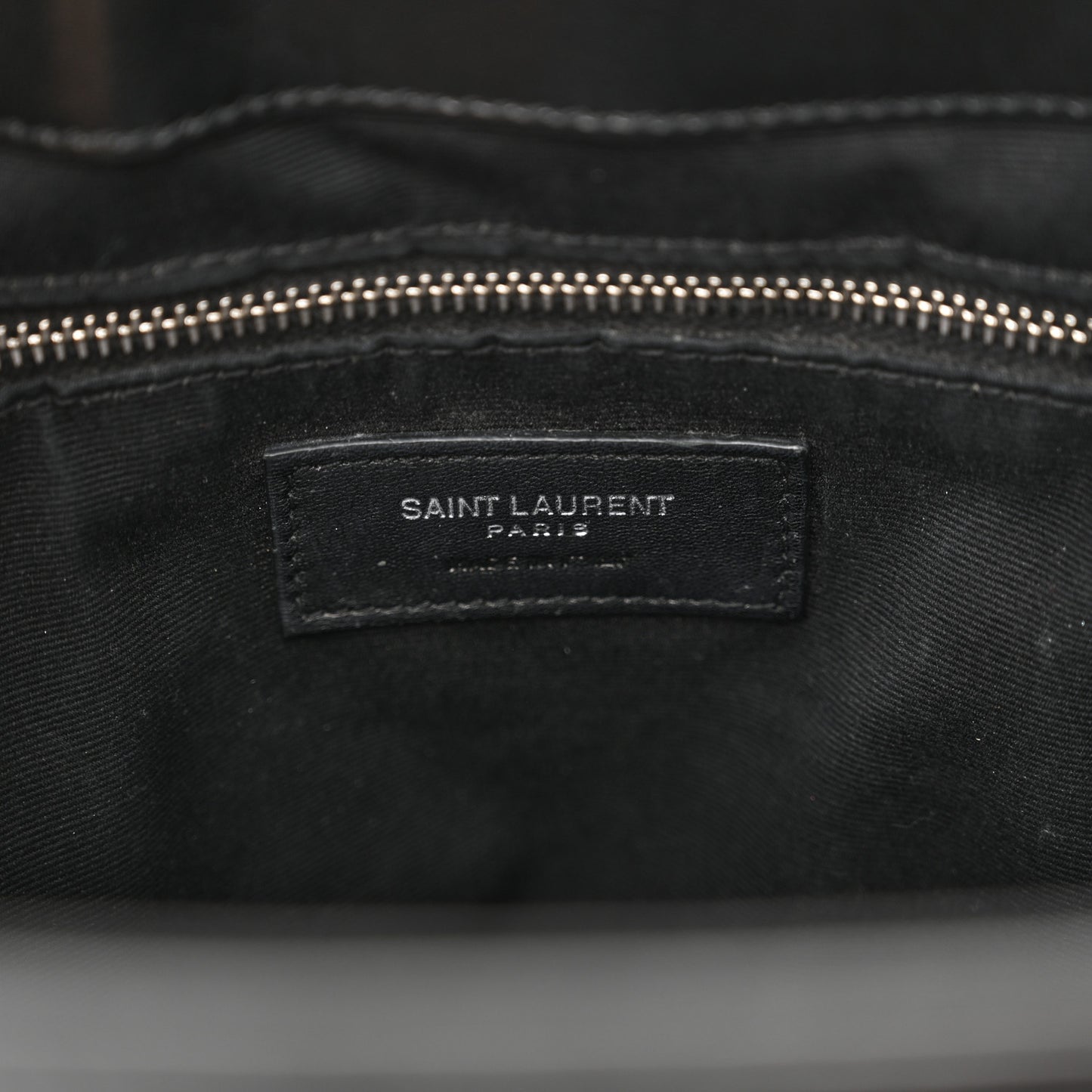 Calfskin Y Quilted Monogram Large Loulou Shopper Black