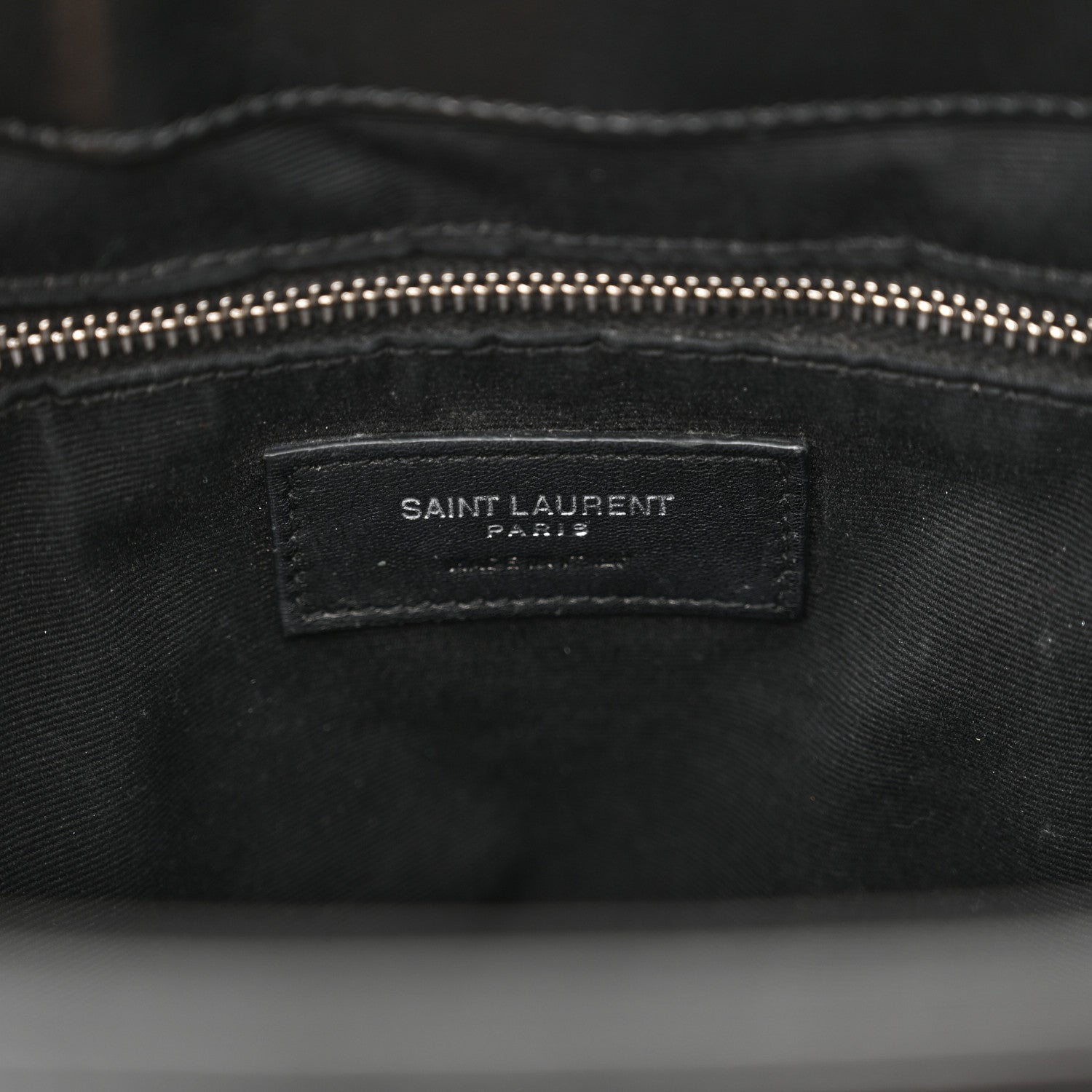 Saint Laurent Calfskin Y Quilted Monogram Large Loulou Shopper Black 6 of 14