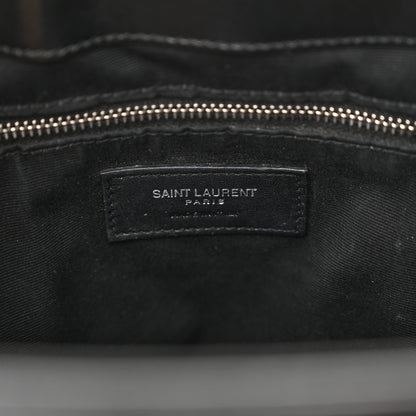 Saint Laurent Calfskin Y Quilted Monogram Large Loulou Shopper Black 6 of 14