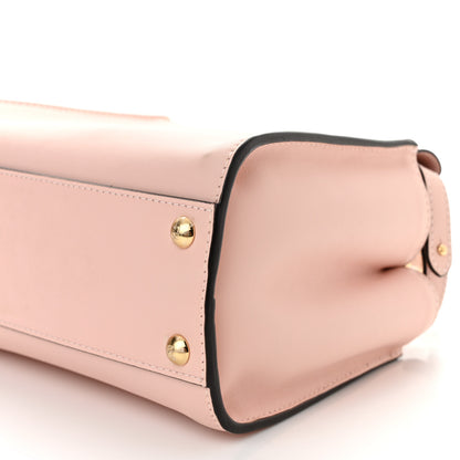 Fendi Vitello Seta Canvas FF Embroidered Mini Peekaboo Iconic Satchel Rosa Confetto 10 of 12