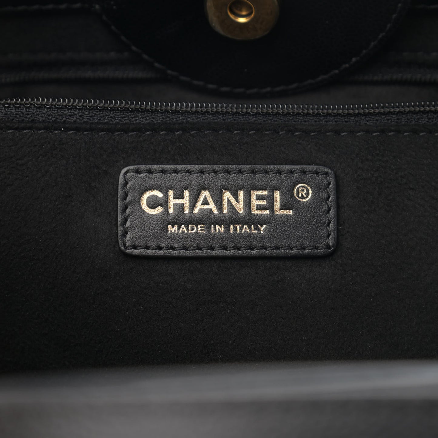 Caviar Small Studded Deauville Tote Black