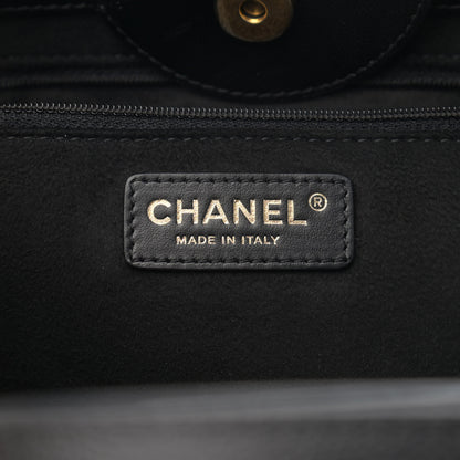 Chanel Caviar Small Studded Deauville Tote Black 5 of 13