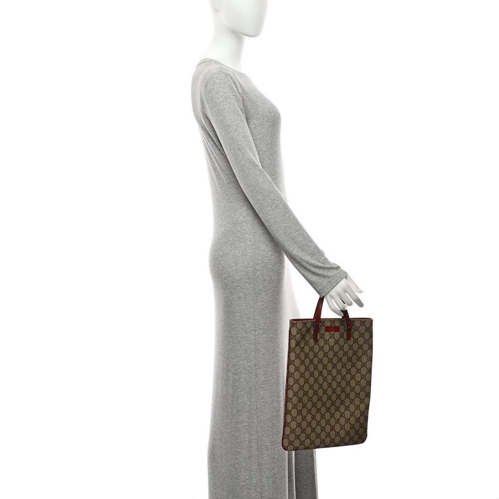 Gucci GG Plus Monogram Vertical Tote Red 1866298 – FASHIONPHILE