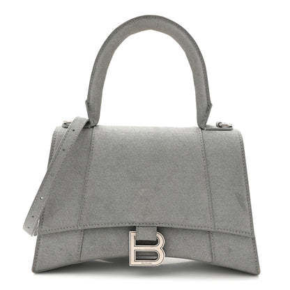 Balenciaga Glitter Fabric Small Hourglass Top Handle Bag Grey 1 of 10