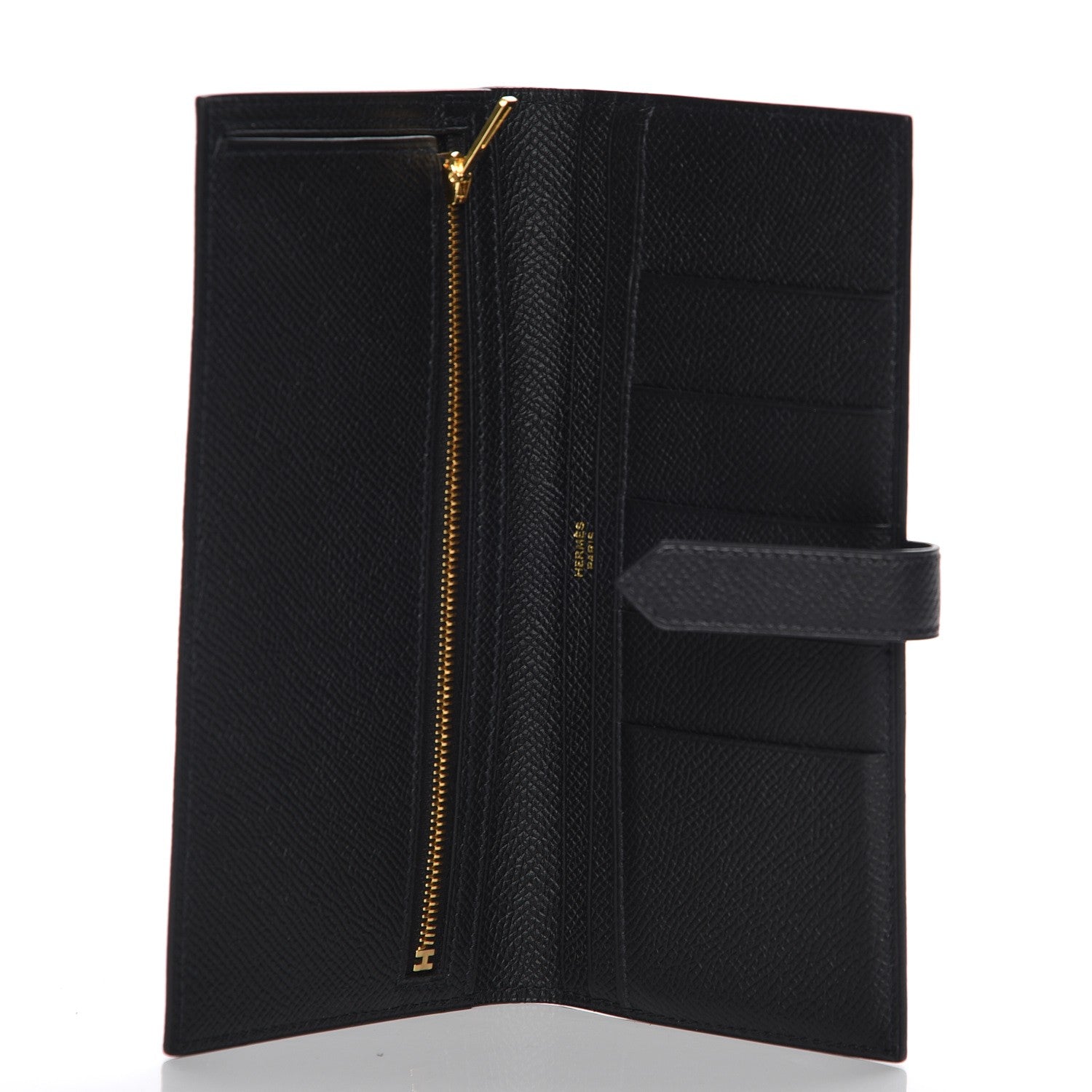 Hermes Epsom Bearn Gusset Wallet Black 5 of 8